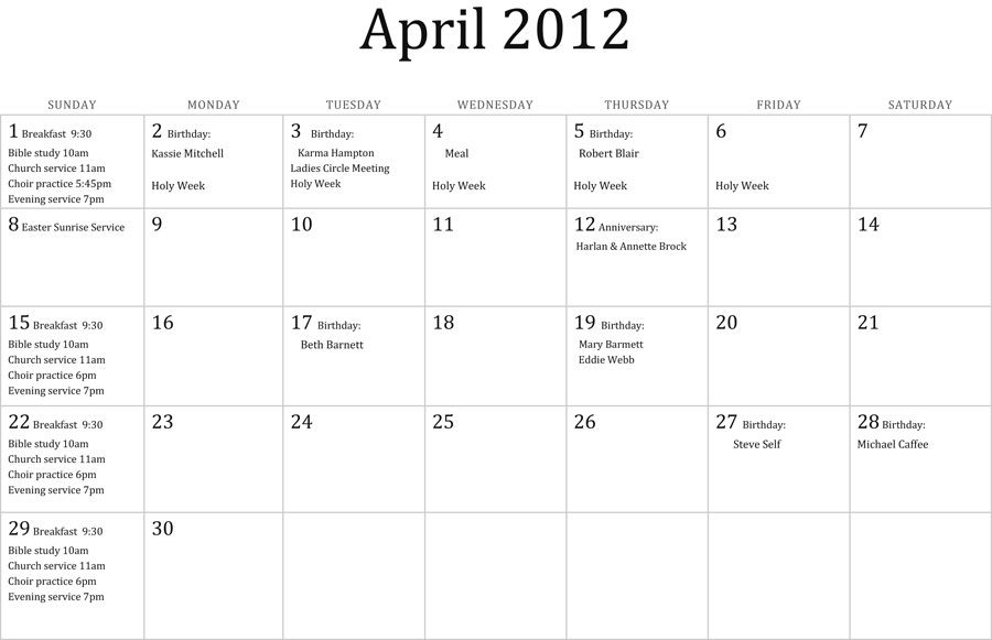 April 2012